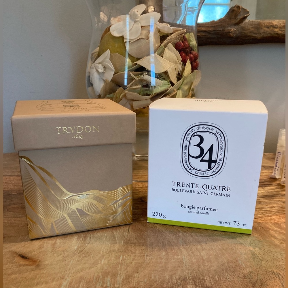 Cire Trudon Altair and Diptyque 34 St. Germain Candle Bundle New